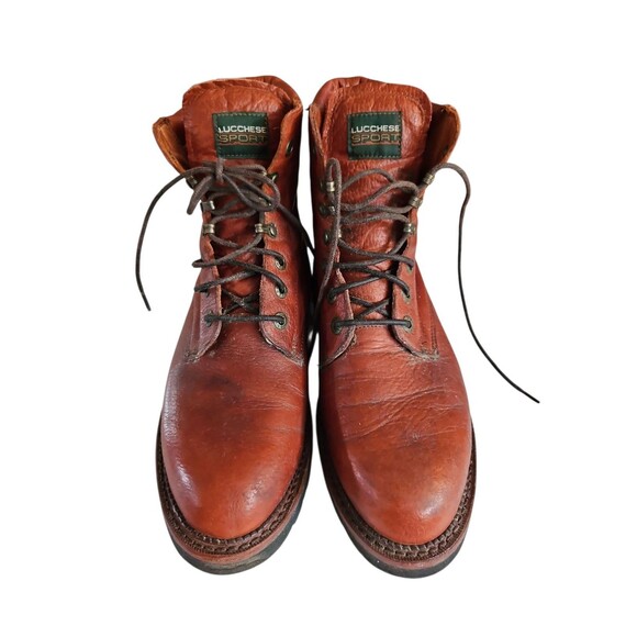 Lucchese Sport Lace Up Boots Mens Size 9.5 D Brown Leather Casual Work Outdoors - Picture 6 of 8